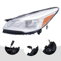 Front Halogen Headlight Assembly Driver Left Side For 2013 2014 2015 2016 Ford Escape