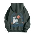 thumbnail image 4 of SONXAHE Women's Back-Wave-Print Hoodie Oversized-Fit Hoodies Beach Vacation Hooded Sweatshirt, 4 of 5