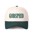 thumbnail image 6 of GODSPEED Letter Embroidered Color Block Trucker Hat Unisex Adjustable Cotton Breathable Fashion Cap for Travel Daily Wear, 6 of 11