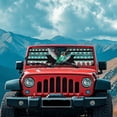 thumbnail image 3 of Yuyamidu Aztec Hummingbird Windshield Sunshade Fit for Jeep Wrangler JL/JLU 2018-2024 & Jeep Gladiator JT 2020-2024, 240T Foldable Window Shade Sun Visor Blocks UV Rays Keep Vehicle Cooler, 3 of 7