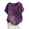 thumbnail image 1 of Camisetas de Manga Corta para Mujeres, Camiseta de Manga Corta Impresa Casual Hecha de 95% Poliéster 5% Spandex para Todas las Estaciones, Camisetas de Manga Corta para Mujeres, 1 of 3