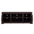 thumbnail image 4 of Aukfa Farmhouse TV Stand for TVs up to 70", 2 Natural Rattan Door Cabinets, Cherry, 4 of 8