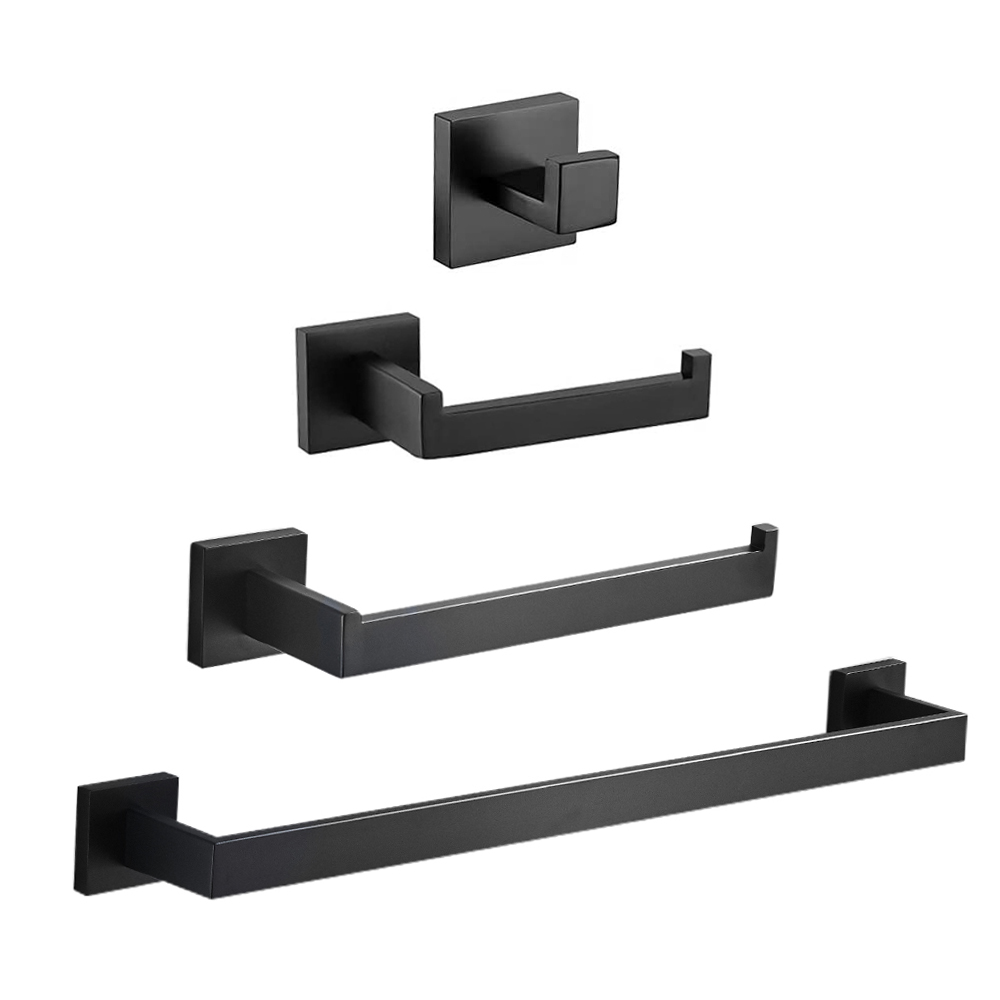 4Piece Bathroom Hardware Accessories Set, Include 16 Inch Towel Bar
