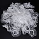 thumbnail image 4 of Outus Paquete de 100 protectores de oídos desechables transparentes, cubiertas impermeables para los oídos para teñir el cabello, bañarse en la ducha, 4 of 5