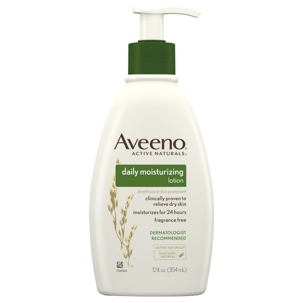 Aveeno Hand and Body Moisturizer, 12 Ounce Pump Bottle Unscented Lotion