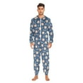 thumbnail image 6 of joogoo Blue Baseballs Stars Unisex Adults Onesies Pajamas Jumpsuits L, 6 of 7
