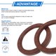thumbnail image 4 of Sellos de aceite universales de Bargains únicos TC de doble labio con anillo de sellado de resorte de acero para ejes rotativos de alta presión de goma FKM marrón 2 piezas 100x130x12mm, 4 of 7