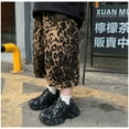 thumbnail image 5 of XUELUO Boys Athletic Shorts And Pants Summer Cargo Leopard Print Elastic Waist Wide Leg Loose Casual Shorts Trousers Holiday Wear,Brown,3-4 Years, 5 of 9