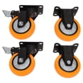 thumbnail image 4 of 4 Piezas Ruedas de PVC Sincero Ruedas de Doble Rodamiento de Bolas 4 Pulgadas para Trabajo Pesado, 4 of 9
