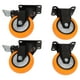 thumbnail image 4 of Ruedas de 4 Piezas Rueda de PVC Rodamientos de Bolas Dobles Sin Ruido Ruedas de Servicio Pesado de 4 Pulgadas para Restaurante con Carro, 4 of 8