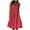 Red, variant on Frostluinai Dresses for Women 2023 Plus Size Summer Loose Sundress Cotton Linen Scoop Neck Sleeveless Long Dress Plain Color Beach Swing Pleated Tank Dresses w/ Pockets