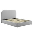 thumbnail image 3 of Platform Bed Frame, King Size, Grey Gray, Fabric, Bedroom, Modern Contemporary HB36812, 3 of 9