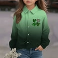 thumbnail image 5 of St. Patrick's Day Boys Tshirts Fashion Printed Long Sleeve Button Down Shirt Kids Clothes Boys Size 3-16, 5 of 7