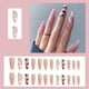 thumbnail image 2 of 24 piezas Prensa de Halloween en las uñas Diseño de fantasma de murciélago largo Uñas falsas Pegamento de ataúd de acrílico rosa en las uñas Cubierta completa Uñas postizas Palo artificial en las, 2 of 5