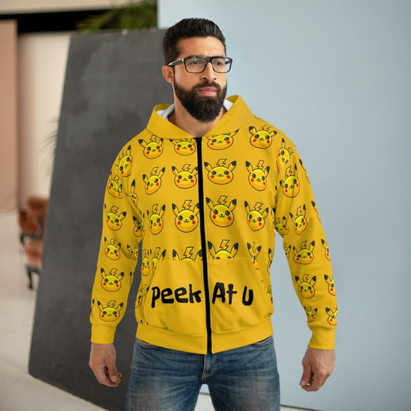 Unisex"Peek At U" Zip Hoodie
