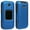 Blue, variant on Case for Alcatel Smartflip / Go Flip 3, Nakedcellphone Protective Snap-On Cover [Grid Texture] for Alcatel Go Flip 3, Alcatel Smartflip Phone (2019) 4052R/4052C/4052W