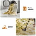 thumbnail image 5 of Yellow Eucalyptus Leaves Kitchen Runner Rug 2'x4', Spring Floral Summer Botanical Washable Rug with Tassels, Non Slip Woven Cotton Bathroom Rugs Hallway Carpet for Foyer Bedroom Entry Back Door Decor, 5 of 9