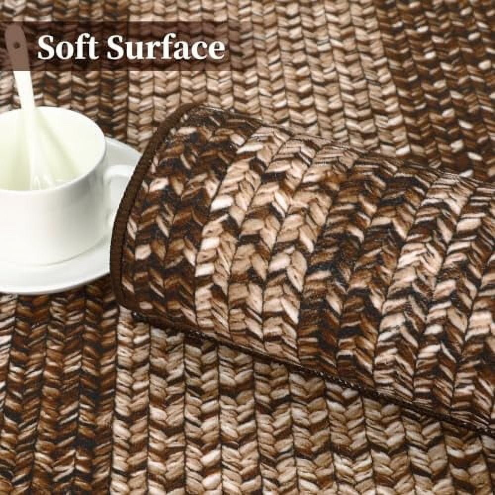 2025 New Modern Braided Print Area Washable Rug, Entryway Non-Slip Runners, Ultra-Thin Farmhouse Kitchen Mat, Non-Shedding Accent Carpet, for Bedroom Bedside Laundry