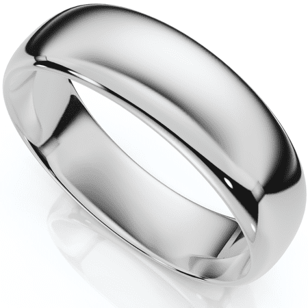 Pompeii Mens 14k White Gold 6mm Designer Chad Ra Wedding Band (,)