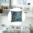 thumbnail image 5 of nygtbtfer Pillow Cases Cushion Covers Full Print Throw PillowSet of 2 Soft for Bed Kids Girl Floral Throw Pillowcases Decor Blue Cushion Cases 22x22in, 5 of 7