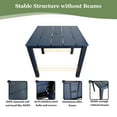 thumbnail image 6 of Mosbrisa Poly Lumber Patio Dining Set, HIPS Outdoor 36.2-Inches Dining Table and Slat Back Chairs, with Umbrella Hole, Weather Resistant, 5 Pieces, Navy Blue, 6 of 12