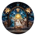 thumbnail image 2 of yulier Christmas Nativity Scene Ornaments, Religious Christmas Decorations 7.87" Round Acrylic Hanging Sign for Wall Front Door Porch Indoor Outdoor Christmas Tree Decor, 2 of 5