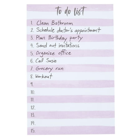 3 Pack Tasks List Notepad Purple Sticky Notes 4x6 in, Adhesive Planner Daily Planning Self-Stick Note Pad, 50 Sheets Each