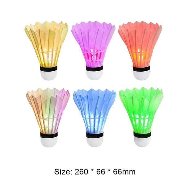 Akerlok 6pcs LED Badminton Shuttlecocks Birdies Indoor Outdoor