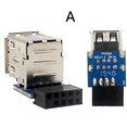 thumbnail image 5 of 2Pcs 9-Pin Motherboard to Dual USB 2.0 Connector Black 2 Ports A Female Internal Header Adapter, 5 of 10