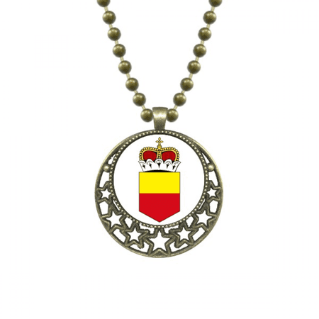 liechtenstein national emblem pendant star necklmoon chain jewelry