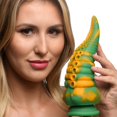 thumbnail image 4 of Creature Cocks Monstropus Tentacled Monster Silicone Dildo - Verde/Amarillo, 4 of 5