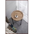 thumbnail image 2 of Modern Round Coffee Table with Fir Wood Top & Black Metal Legs - Space-Saving for Living Room, Stylish Contrast, 2 of 17