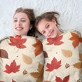 thumbnail image 5 of Autumn Fall Leaves Pattern Round Blanket,Comfortable Soft Flannel Throw Blanket,All Season,Warm Lightweight Blankets for Sofa Bed Couch Living Room Chair 60"x60", 5 of 5