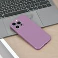 thumbnail image 3 of Case Compatible with IPhone 15 Pro 6.1 Inches, Straight Edge Fine Hole Soft Liquid Silica Gel Military Grade Shockproof Fingerprint Protection(Cherry Blossom Purple), 3 of 14