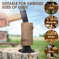 thumbnail image 3 of Wood Splitter Sturdy Carbon Steel Kindling Splitter Portable Firewood Splitter with Cloth Bag Manual Log Splitter for Home Outdoor Camping, 3 of 10