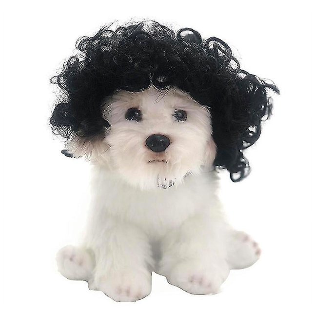 Peluca Cospaly para perro, peluca de pelo para disfraz de perro y gato