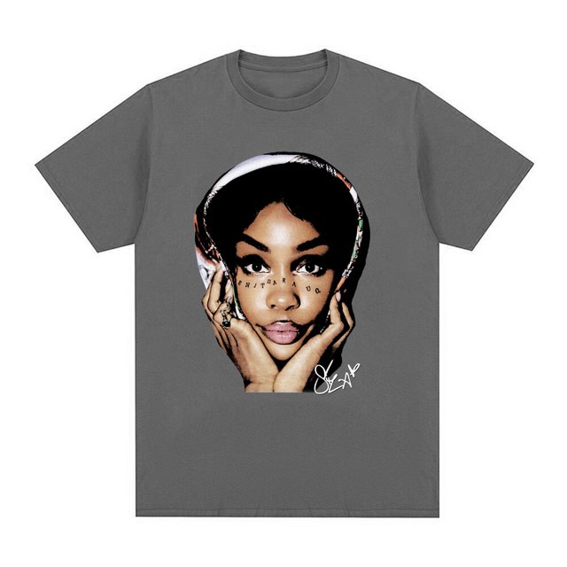 Camisetas con estampado gráfico SZA para hombre y mujer, camisetas de moda hip hop, camisetas informales de algodón de verano de manga corta, camisetas oversize, ropa de calle