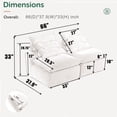 thumbnail image 6 of Modular Sofa,Soft Corduroy Fabric Loveseat Sofa for Living Roo,Upholstered Sofa Couch will DIY,No Armrests,Black, 6 of 7
