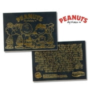 PEANUTS GANG Laser Line BLACK GOLD Card CHARLIE BROWN & SNOOPY Licensed