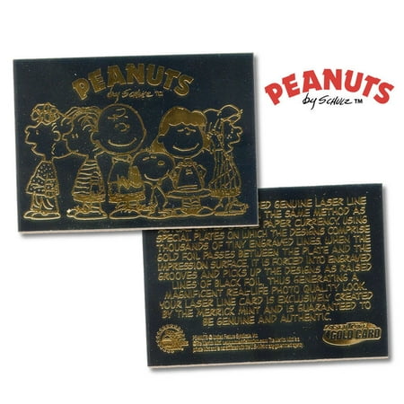 PEANUTS GANG Laser Line BLACK GOLD Card CHARLIE BROWN & SNOOPY Licensed
