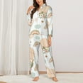 thumbnail image 3 of Ocsxa Women 2 Piece Floral Pajamas Lounge Set Air Balloon And Flower Loungewear, 3 of 9