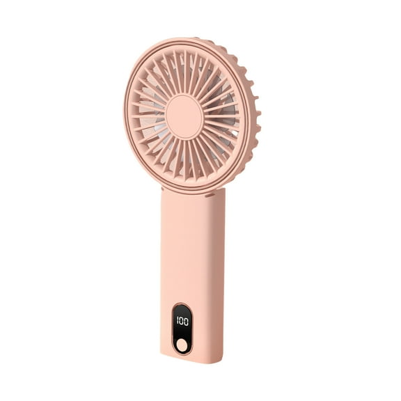TERGAYEE Portable Handheld Fan,Personal Travel Fan with Digital Display,Desk Fan with Base,4 Speed Lash Fan for Makeup/Office