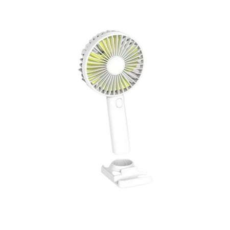 

Portable Mini Handheld Fan 3 Adjustable Speeds Powerful Fan with Phone Holder for Kids Girls Woman Man White