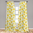 thumbnail image 5 of Lemons Window Curtains, Continuous Modern Summer Themed Tasty Citrus Fruits Illustration, Lightweight Decor 2-Panel Set with Rod Pocket, Pair of - 28"x84", Lime Green Earth Yellow, by Ambesonne, 5 of 5