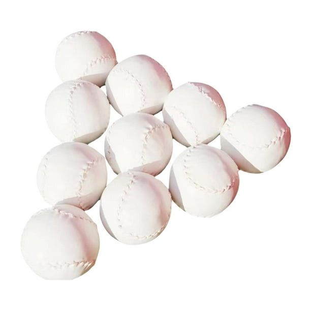 10x Baseball Softball Beleball Balls Regalos para niños y niñas Bola de estrés Fielding Pu PU Cuero Cubierto de cuero Béisbol