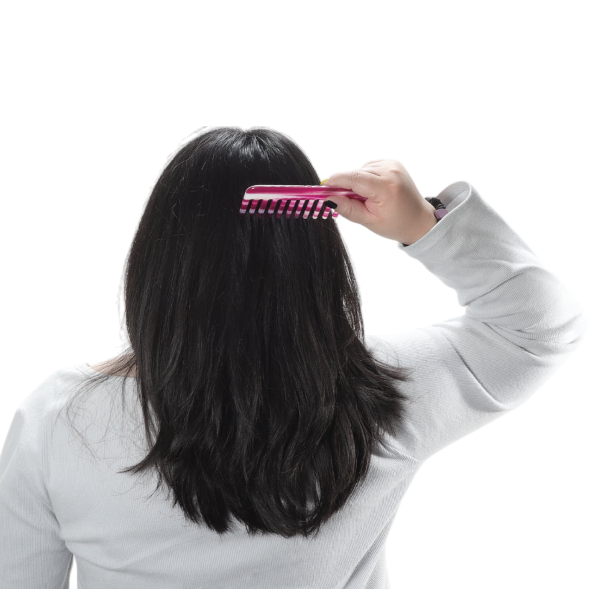 Unique Bargains 1 Pc Vintage Portable Wide Tooth Comb for All Hair Types Colorful Purple