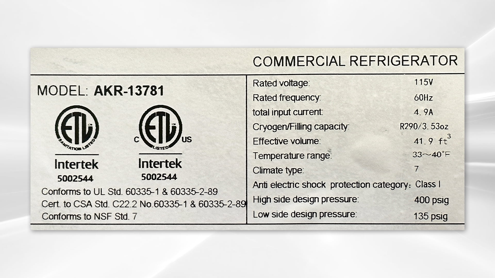 Cooler Depot Reach In Two Door Stainless Steel Fridge Refrigerator Stainless Steel Interior AKR-13781, NSF Certified