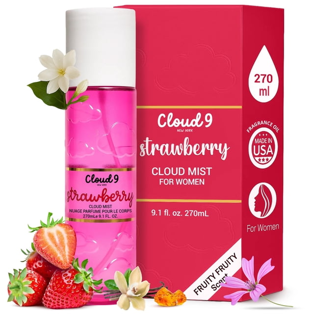 Body Mist Cloud 9, fragancia de fresa, 270 ml, para mujer