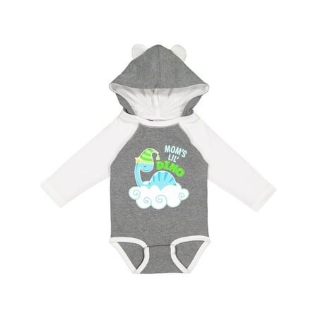 

Inktastic Moms Lil Dino- Cute Blue Baby Dinosaur Gift Baby Boy or Baby Girl Long Sleeve Bodysuit