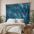 thumbnail image 3 of Dark Blue Nautical Tapestry for Bedroom Wall Hanging Tapestry, Ocean Beach Coastal Seaside Ceiling Backdrop Tapestries Poster Blanket Wall Decor for Teens Room Living Room Dorm 55" x 73", 3 of 8